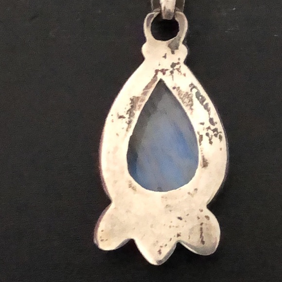 Silver and moonstone pendant. - Picture 6 of 7